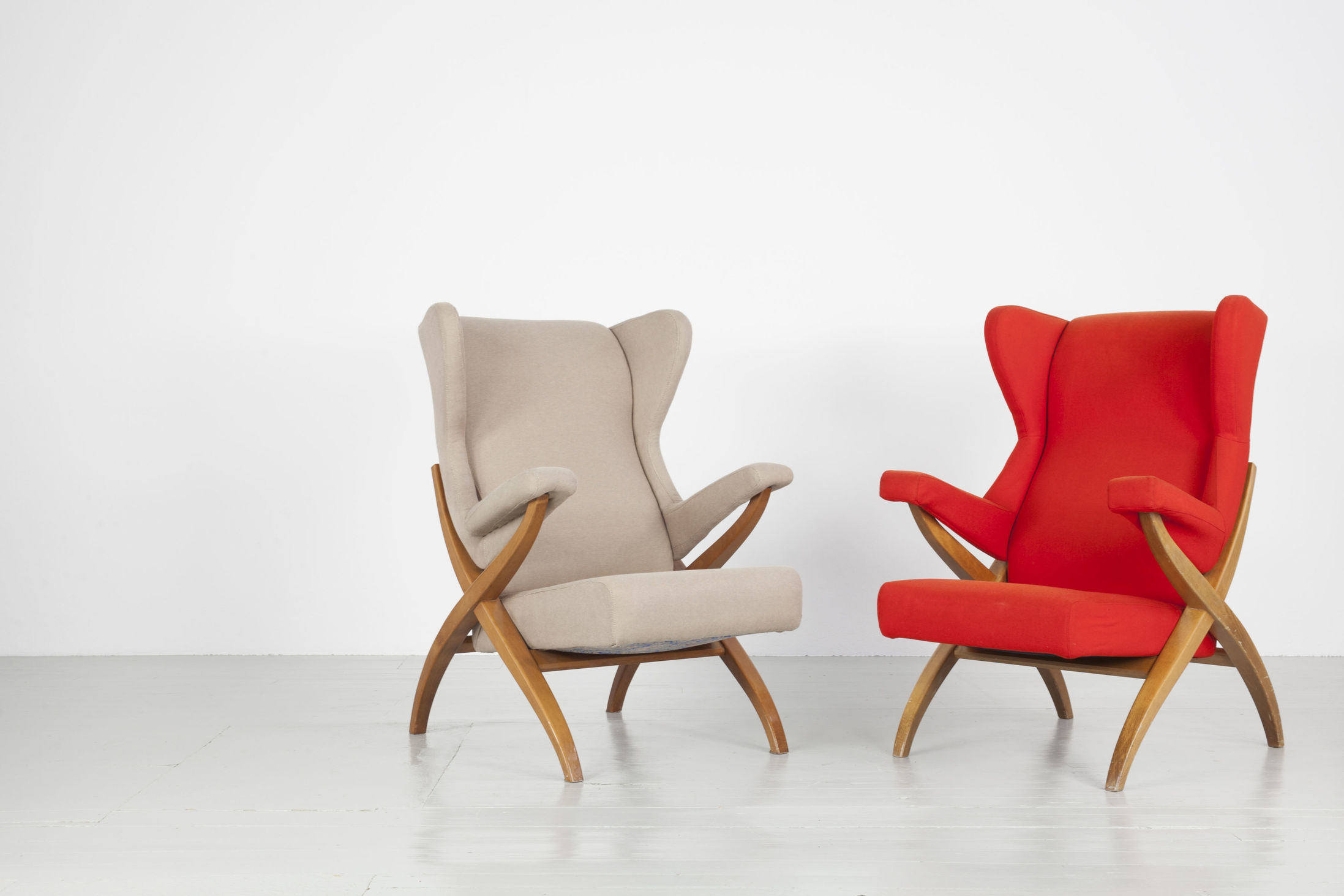 Franco Albini Sessel rot