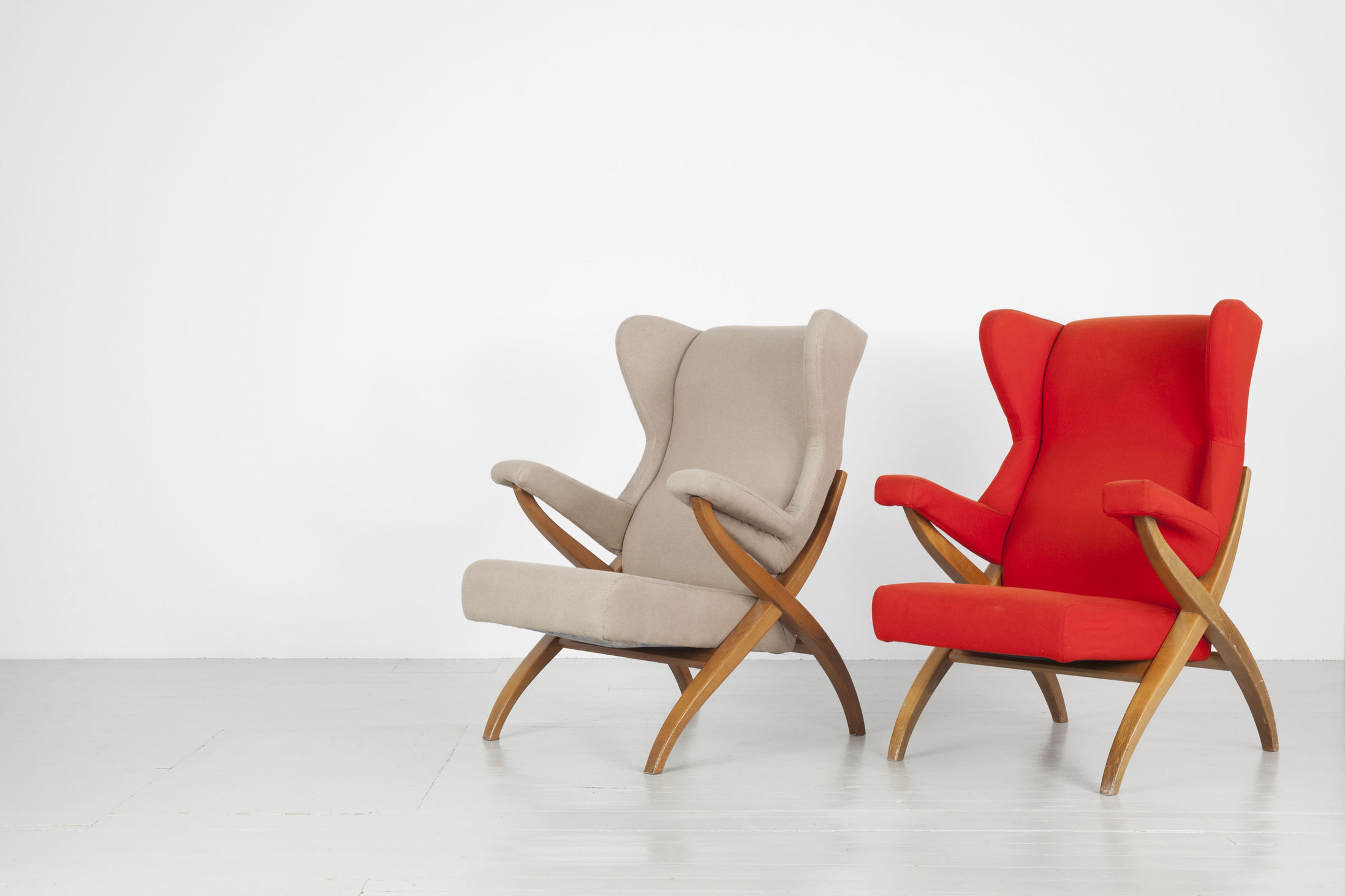 Franco Albini Sessel rot