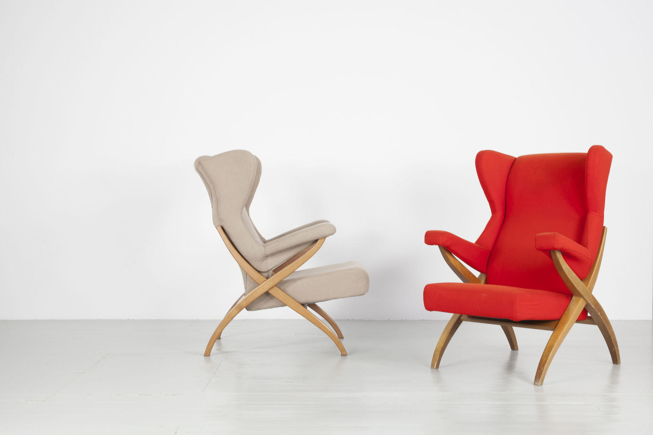 Franco Albini Sessel rot