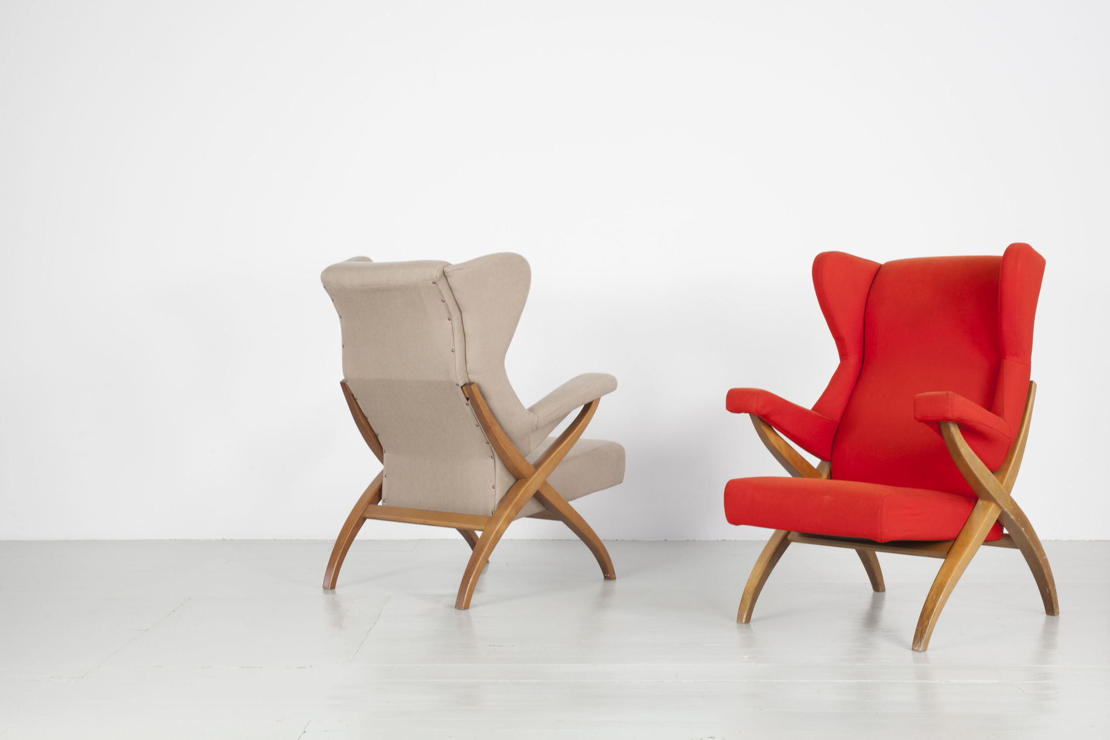 Franco Albini Sessel rot