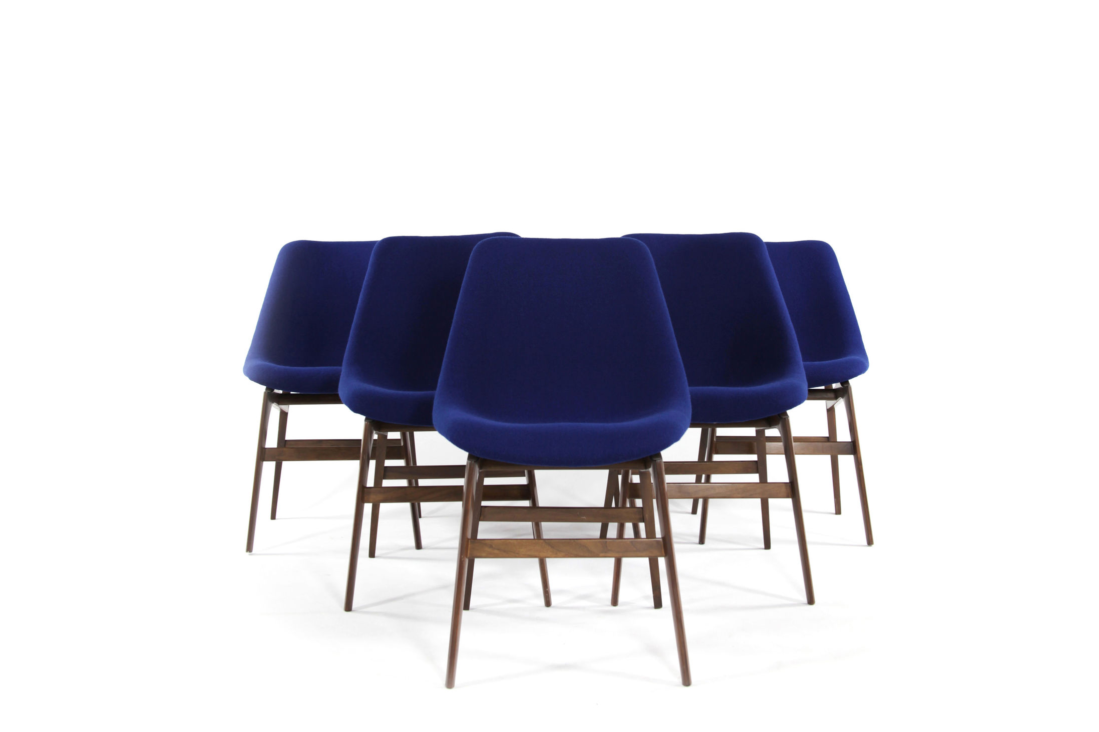 6er Set tiefblaue Stühle