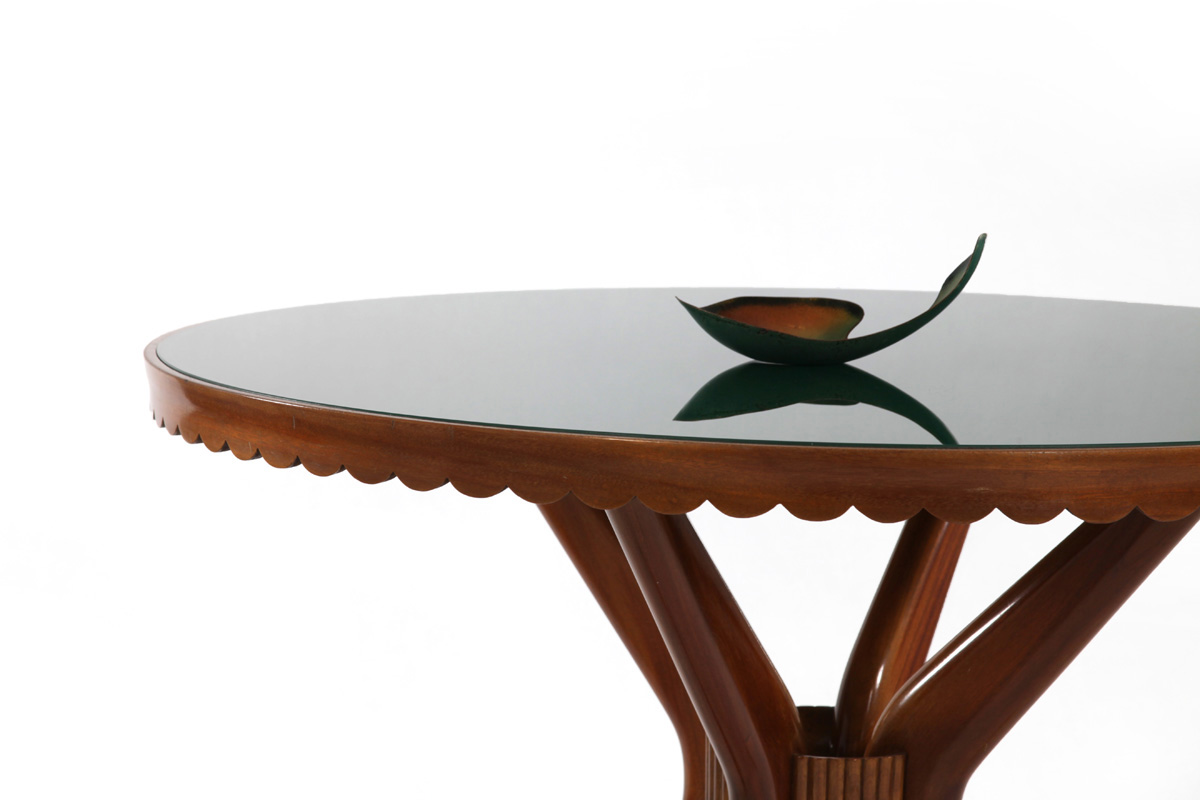Paolo Buffa Tisch grüne Glasplatte